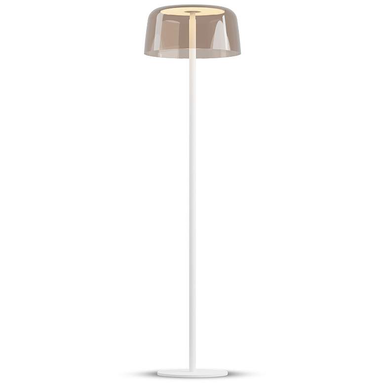 Image 2 Koncept Yurei 58" White with Shade Tea Shade Modern LED Floor Lamp more views