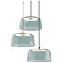 1_Koncept Yurei Circular 3 Pendant Lamp Black w 14" Shade Blue