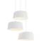 Koncept Yurei Circular 3 Pendant Lamp White w 14" Shade White