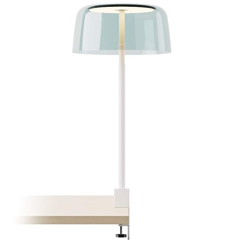 Image 1 Koncept Yurei Co-Working 14" High Blue Glass White Finish LED Lamp