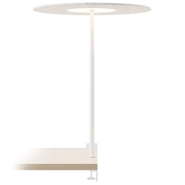 Image 1 Koncept Yurei Co-Working 22" White Acoustic Shade LED Clamp Lamp