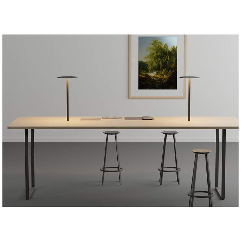 Image 3 Koncept Yurei Co-Working Lamp Black Edge Clamp w 14" Shade Tea more views
