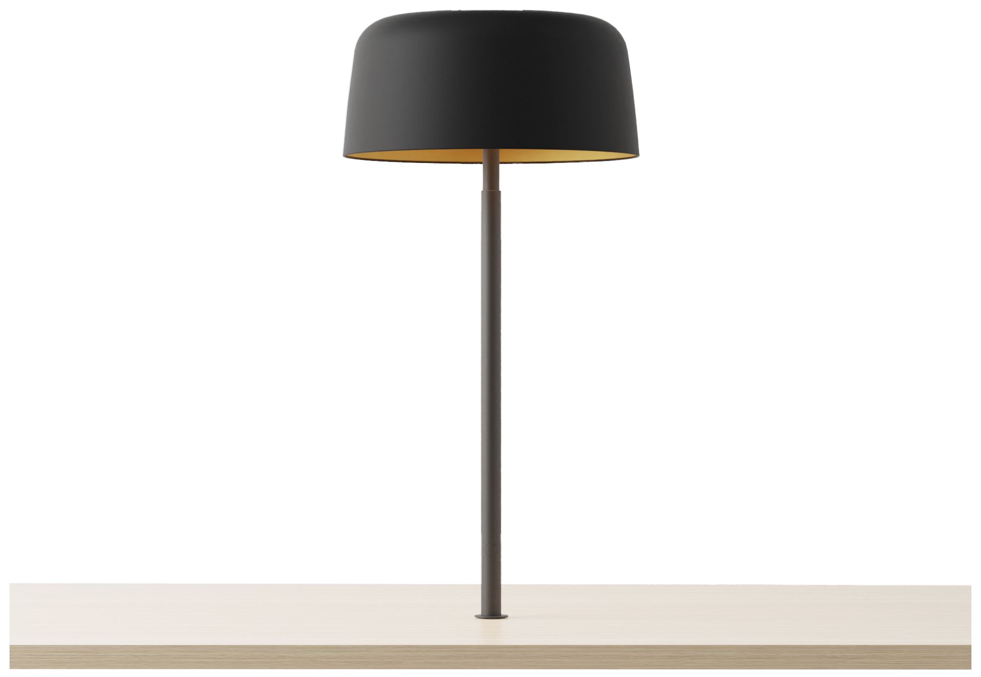 Koncept Yurei Co-Working Lamp Blk w 14" metal Shade Black w/ Gold Inte
