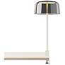 1_Koncept Yurei Co-Working Lamp White Edge Clamp w 14" Shade Dark Gray