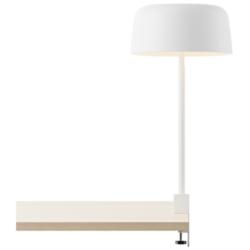 Koncept Yurei Co-Working Lamp White Edge Clamp w 14" Shade  White