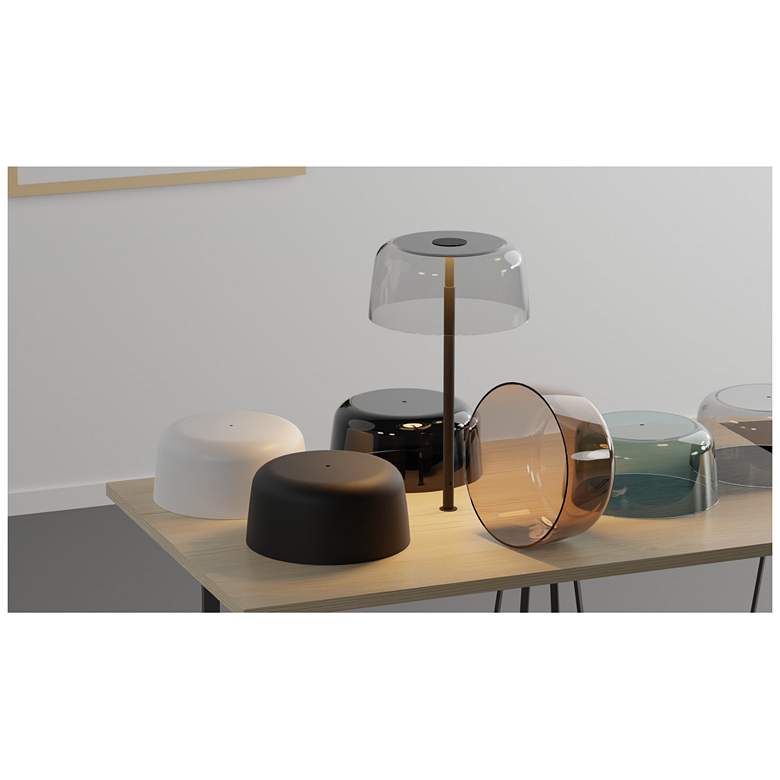 Image 2 Koncept Yurei Co-Working Lamp White w 14" Shade Blue more views