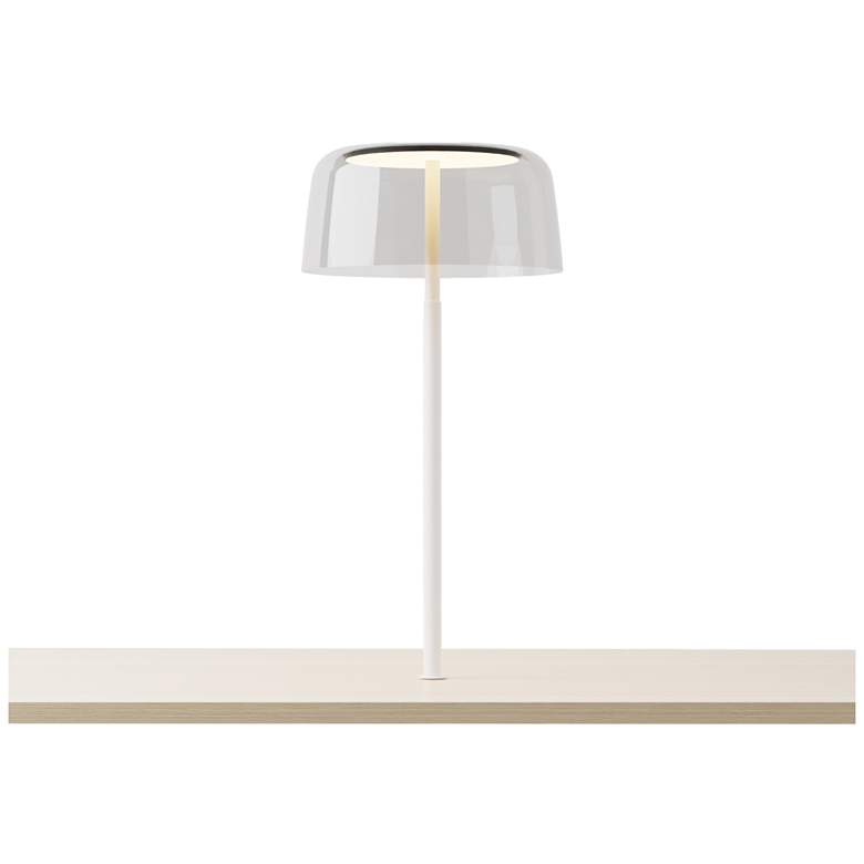 Image 1 Koncept Yurei Co-Working Lamp White w 14" Shade Clear