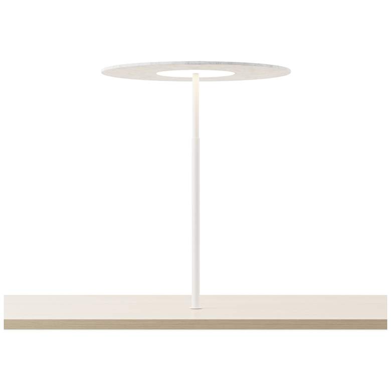 Image 1 Koncept Yurei Co-Working Lamp White w Acoustic Shade Light Marble