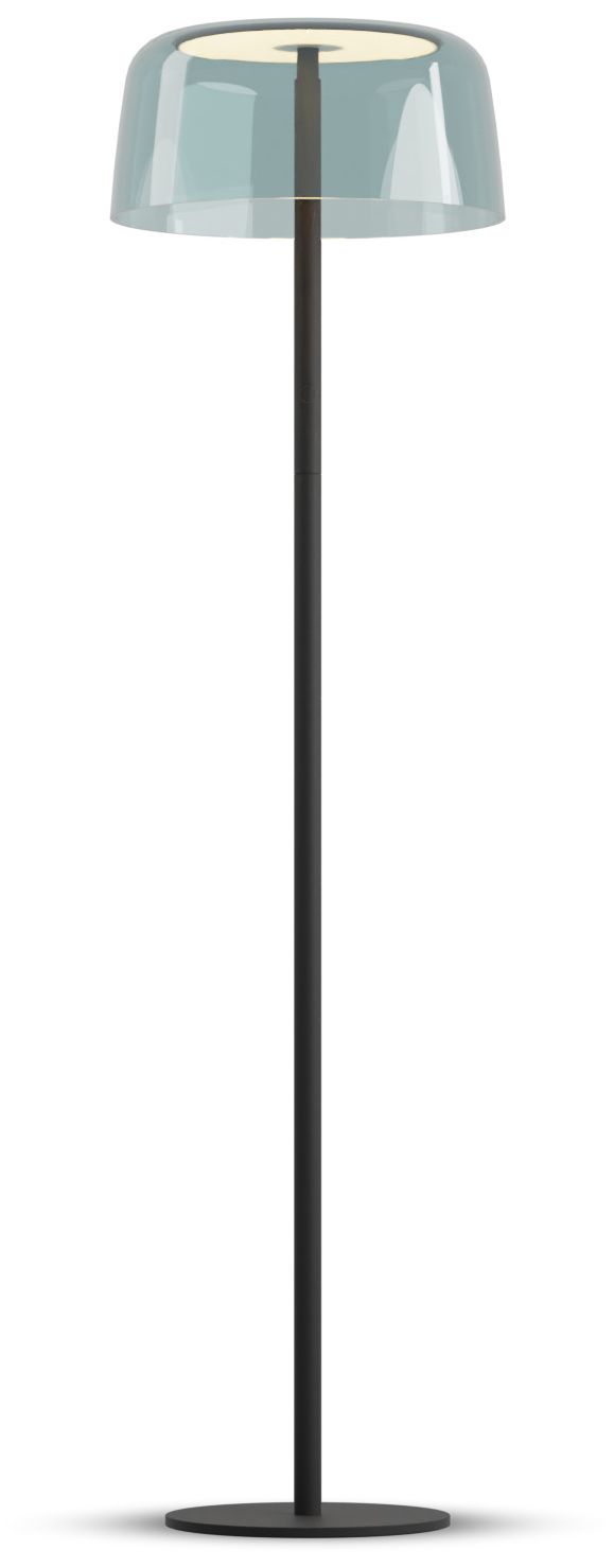 Image 2 Koncept Yurei Floor Lamp Black w 14" Shade Blue more views