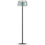 1_Koncept Yurei Floor Lamp Black w 14" Shade Blue