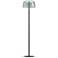 Koncept Yurei Floor Lamp Black w 14" Shade Blue