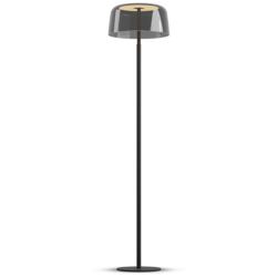 Koncept Yurei Floor Lamp Black w 14" Shade Dark Gray
