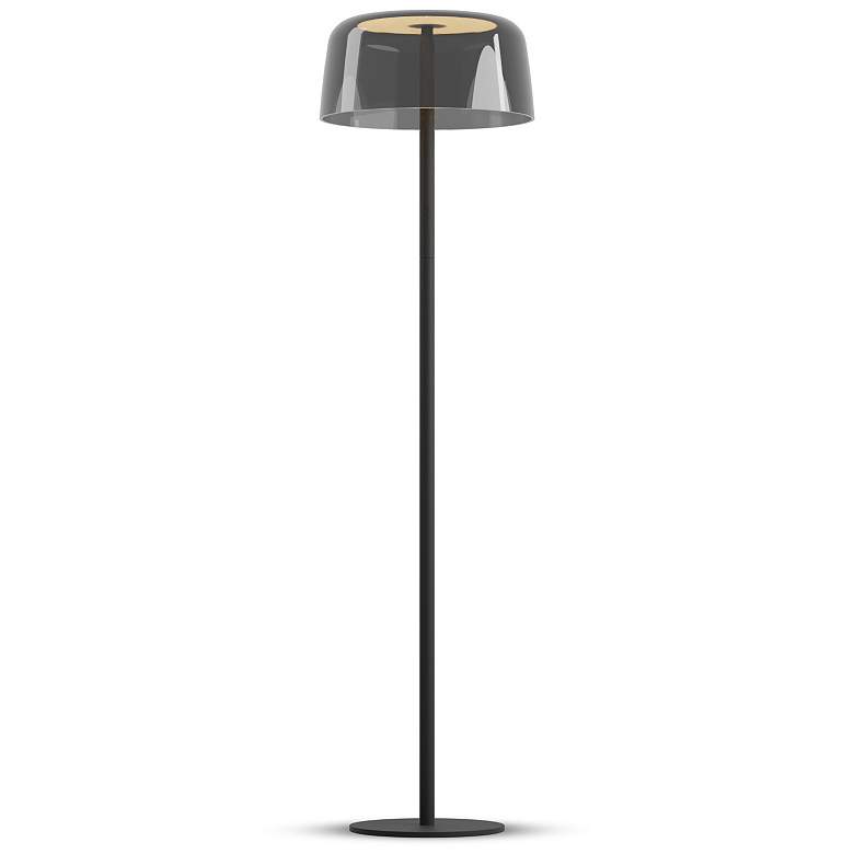 Image 2 Koncept Yurei Floor Lamp Black w 14" Shade Dark Gray more views