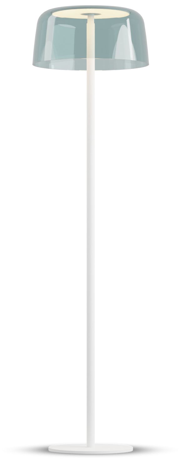 Image 2 Koncept Yurei Floor Lamp White w 14" Shade Blue more views