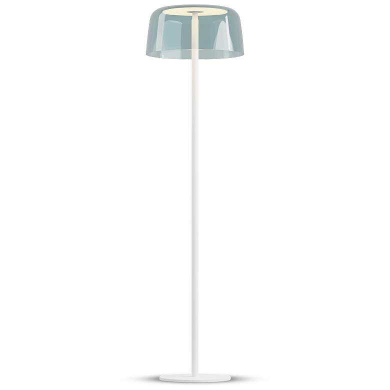 Image 2 Koncept Yurei Floor Lamp White w 14" Shade Blue more views