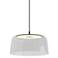 Koncept Yurei Single Pendant Lamp Black w 14" Shade Clear