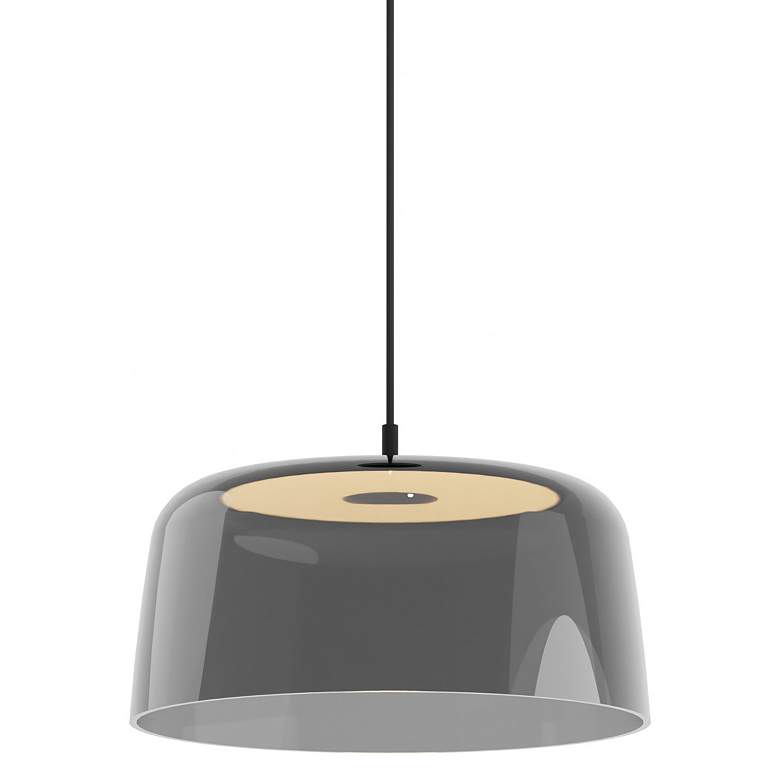 Image 1 Koncept Yurei Single Pendant Lamp Black w 14" Shade Dark Gray