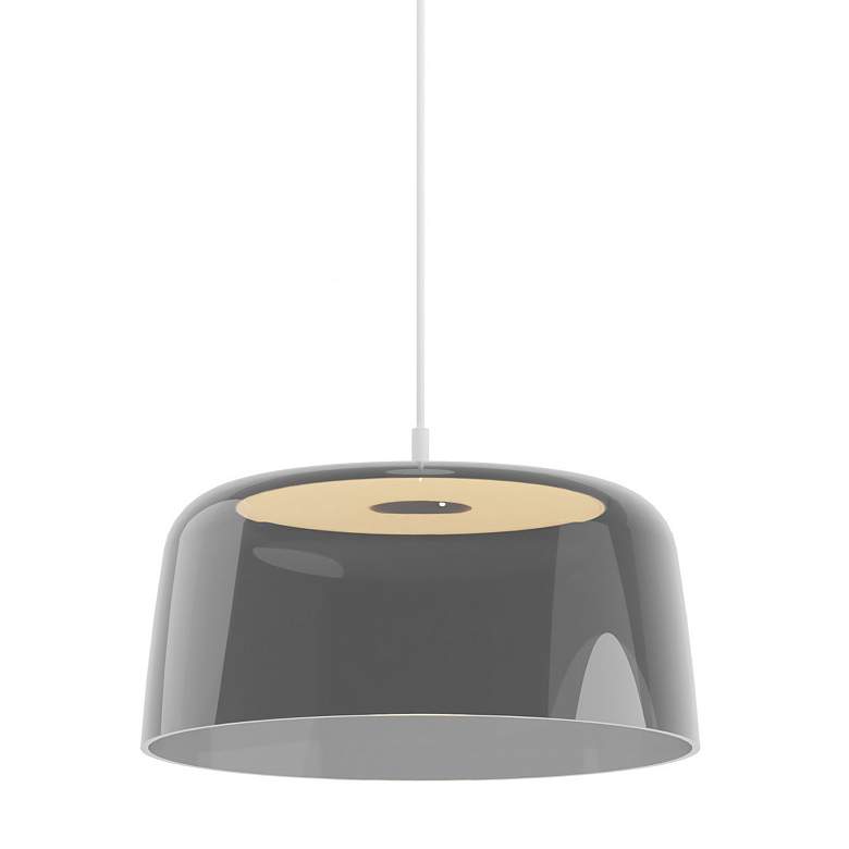 Image 1 Koncept Yurei Single Pendant Lamp White w 14" Shade Dark Gray