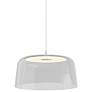 1_Koncept Yurei Single Pendant Lamp White w 14" Shade Clear
