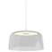 Koncept Yurei Single Pendant Lamp White w 14" Shade Clear