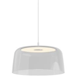 Koncept Yurei Single Pendant Lamp White w 14" Shade Clear