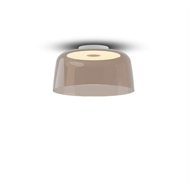 Image 2 Koncept Yurei Single Pendant Lamp White w 14" Shade Tea Brown more views