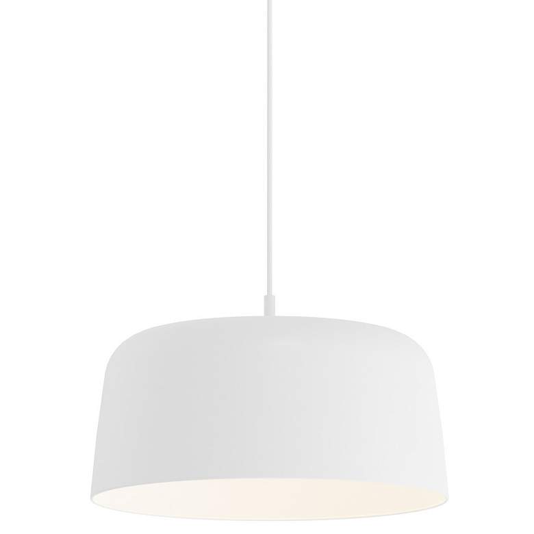 Image 1 Koncept Yurei Single Pendant Lamp White w 14" Shade White