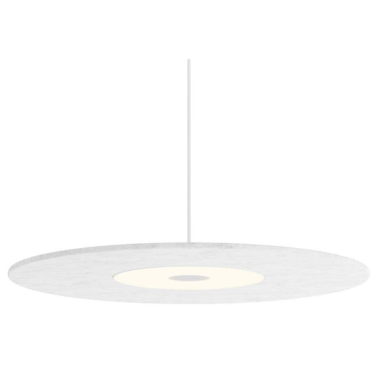 Image 1 Koncept Yurei Single Pendant Lamp White w 22" Acoustic Panel Light Marble