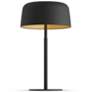 1_Koncept Yurei Table Lamp Black w 14" metal Shade Black w/ Gold Interior