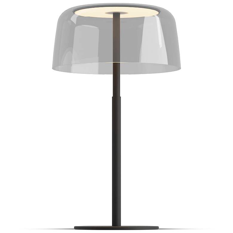 Image 1 Koncept Yurei Table Lamp Black w 14" Shade Clear