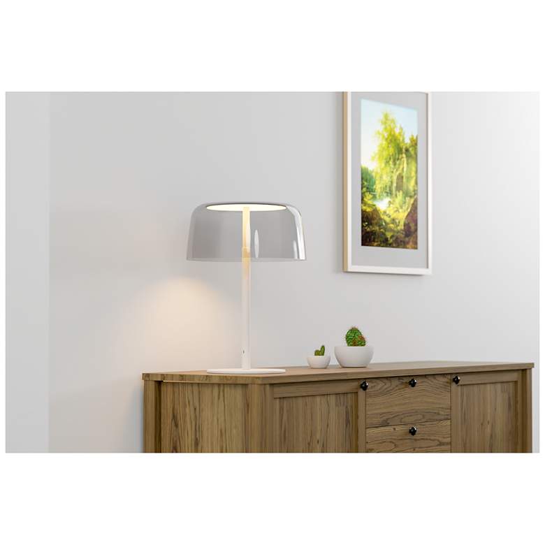 Image 4 Koncept Yurei Table Lamp Black w 14" Shade Clear more views