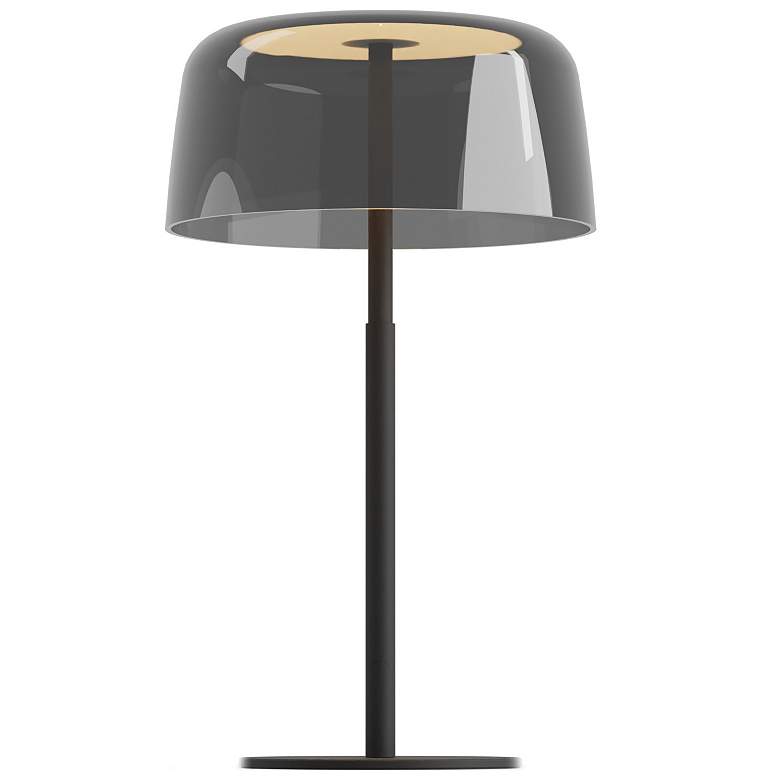 Image 1 Koncept Yurei Table Lamp Black w 14" Shade Dark Gray