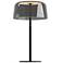 Koncept Yurei Table Lamp Black w 14" Shade Dark Gray