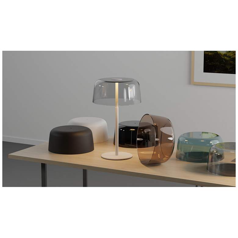 Image 3 Koncept Yurei Table Lamp Black w 14" Shade Dark Gray more views
