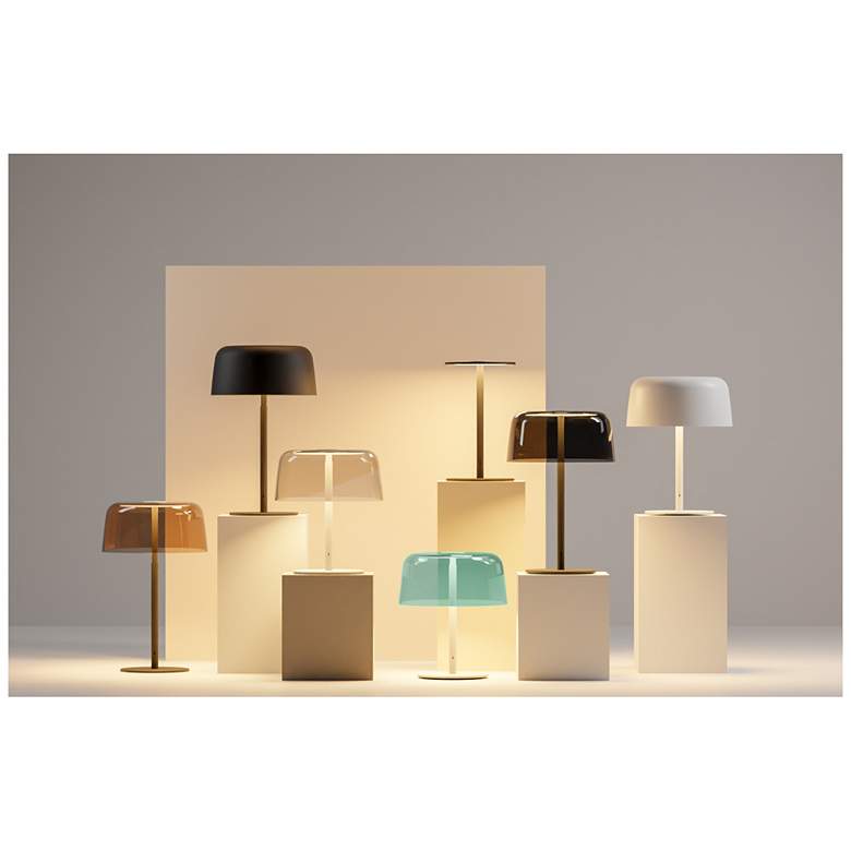 Image 5 Koncept Yurei Table Lamp Black w 14" Shade Tea more views