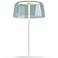 Koncept Yurei Table Lamp White w 14" Shade Blue