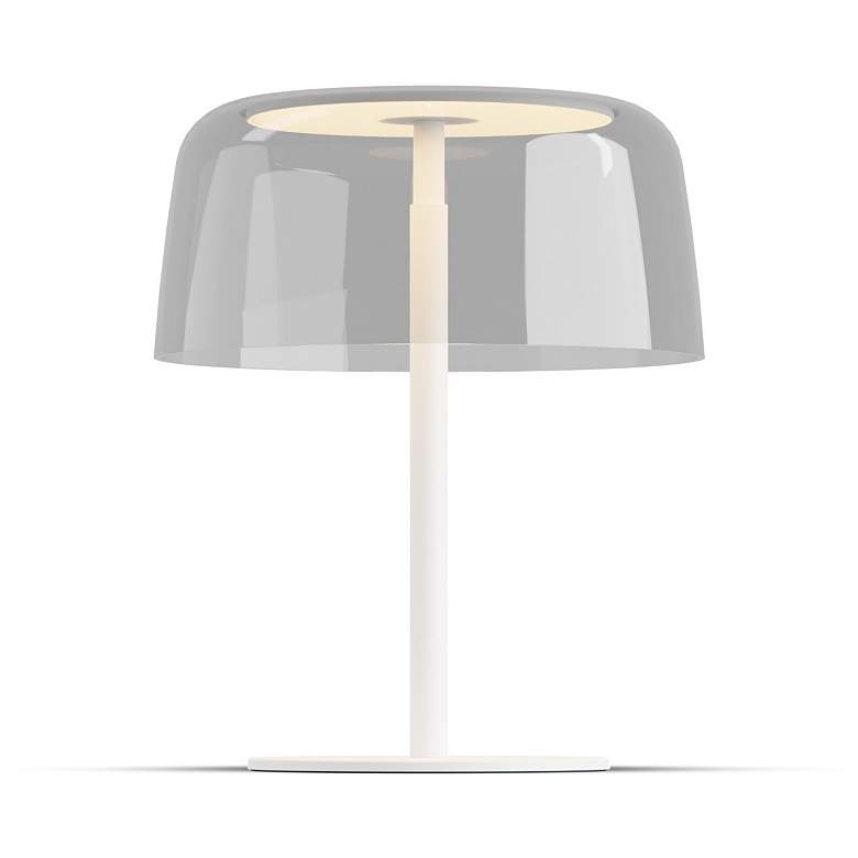 Image 2 Koncept Yurei Table Lamp White w 14" Shade Clear more views