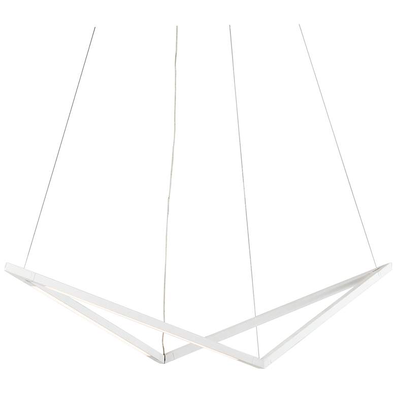 Image 2 Koncept Z-Bar Bird 34" Wide Matte White Modern LED Pendant Light