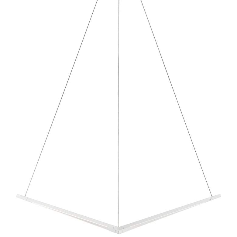 Image 3 Koncept Z-Bar Bird 34" Wide Matte White Modern LED Pendant Light more views