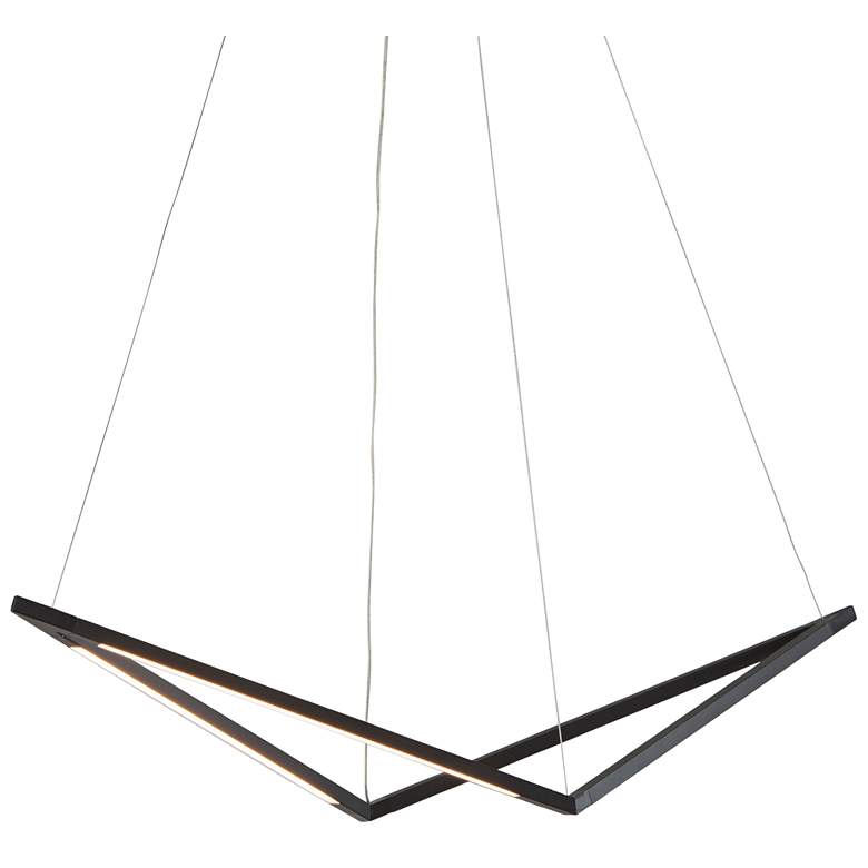 Image 2 Koncept Z-Bar Bird 36" Wide Matte Black LED Pendant Light
