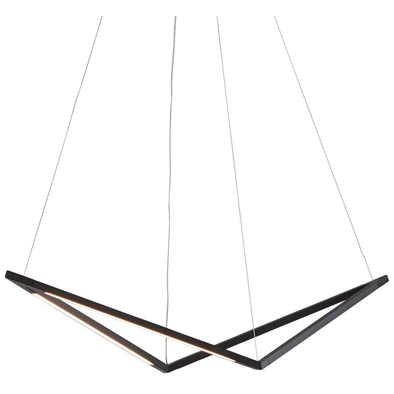 Image 2 Koncept Z-Bar Bird 36 inch Wide Matte Black LED Pendant Light