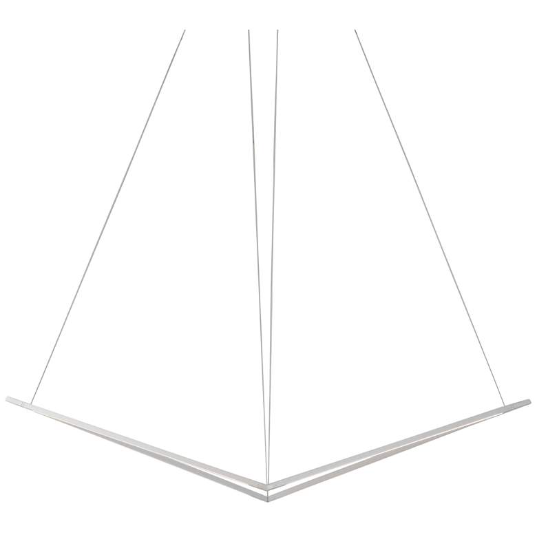 Image 3 Koncept Z-Bar Bird 48 3/4" Wide Silver LED Pendant Light more views