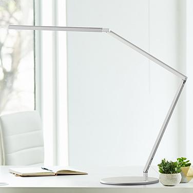 Koncept Z-Bar Gen-4 Silver Adjustable 16" LED Modern Desk Lamp
