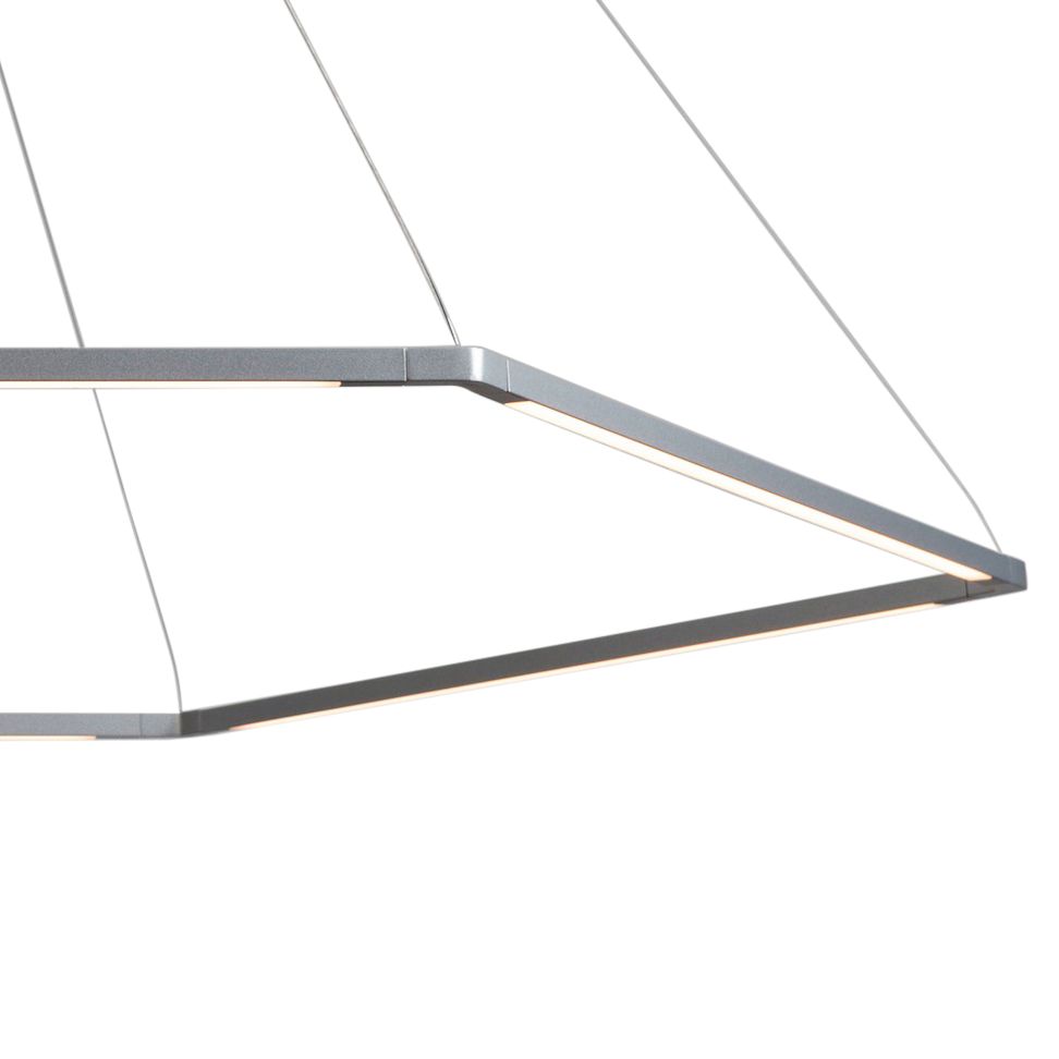 Image 3 Koncept Z-Bar Honeycomb 51 3/4"W Silver LED Pendant Light more views