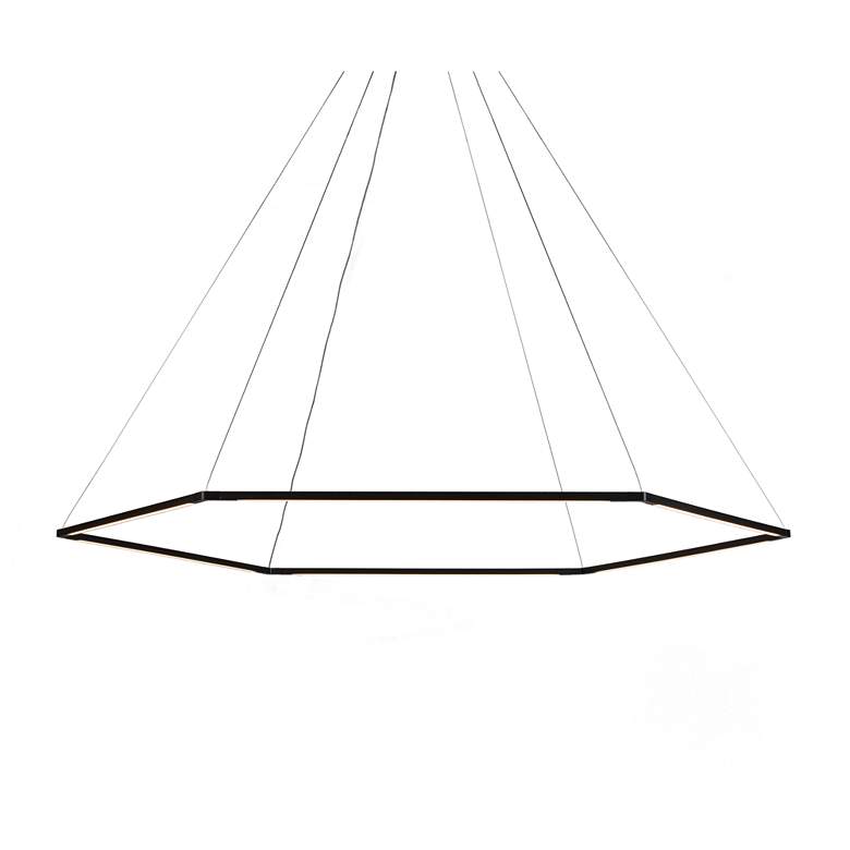 Image 1 Koncept Z-Bar Medium Honeycomb Pendant in Matte Black (Soft Warm)