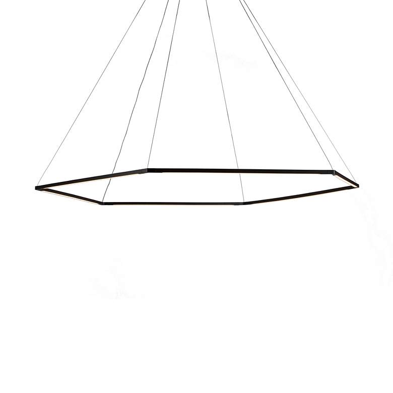 Image 2 Koncept Z-Bar Medium Honeycomb Pendant in Matte Black (Soft Warm) more views