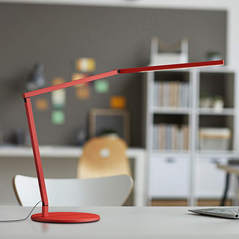 Image 2 Koncept Z-Bar Mini Gen 4 Matte Red LED Desk Lamp