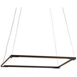 Koncept Z-Bar Square 18" Wide Matte Black LED Pendant Light