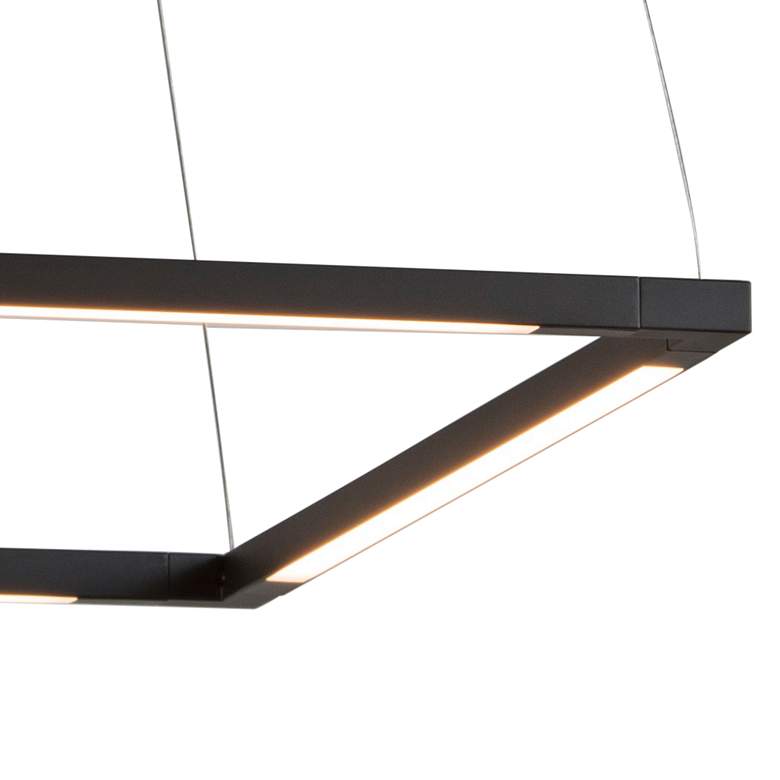 Image 3 Koncept Z-Bar Square 18" Wide Matte Black LED Pendant Light more views