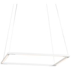 Koncept Z-Bar Square 18" Wide Modern Matte White LED Pendant Light